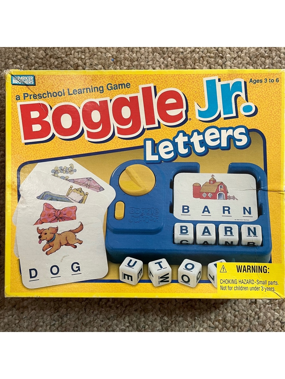 Boggle Jr Words Kids Game Vintage 1992 Complete Parker Brothers
